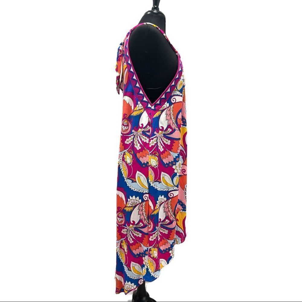 Trina Turk Sevilla Halter Cover Up Midi Dress Sz S - Picture 4 of 12